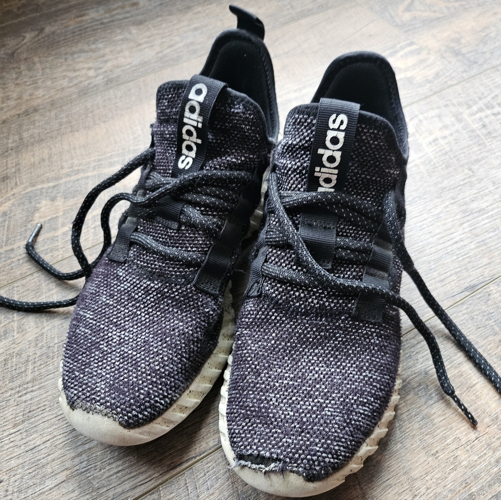 Adidas Knit Black Tennis Shoes Mens Sz 7